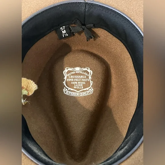 VAN PALMA Dakota Embroidered Felt Hat - Made in France - Picture 6 of 6